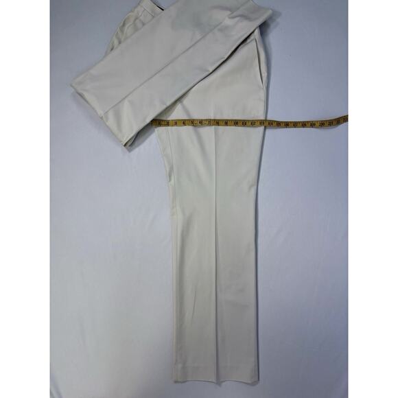 Brooks Brothers Advantage Chino Stretch Pants Womens High-Rise Sz 10 Ivory - Picture 9 of 12